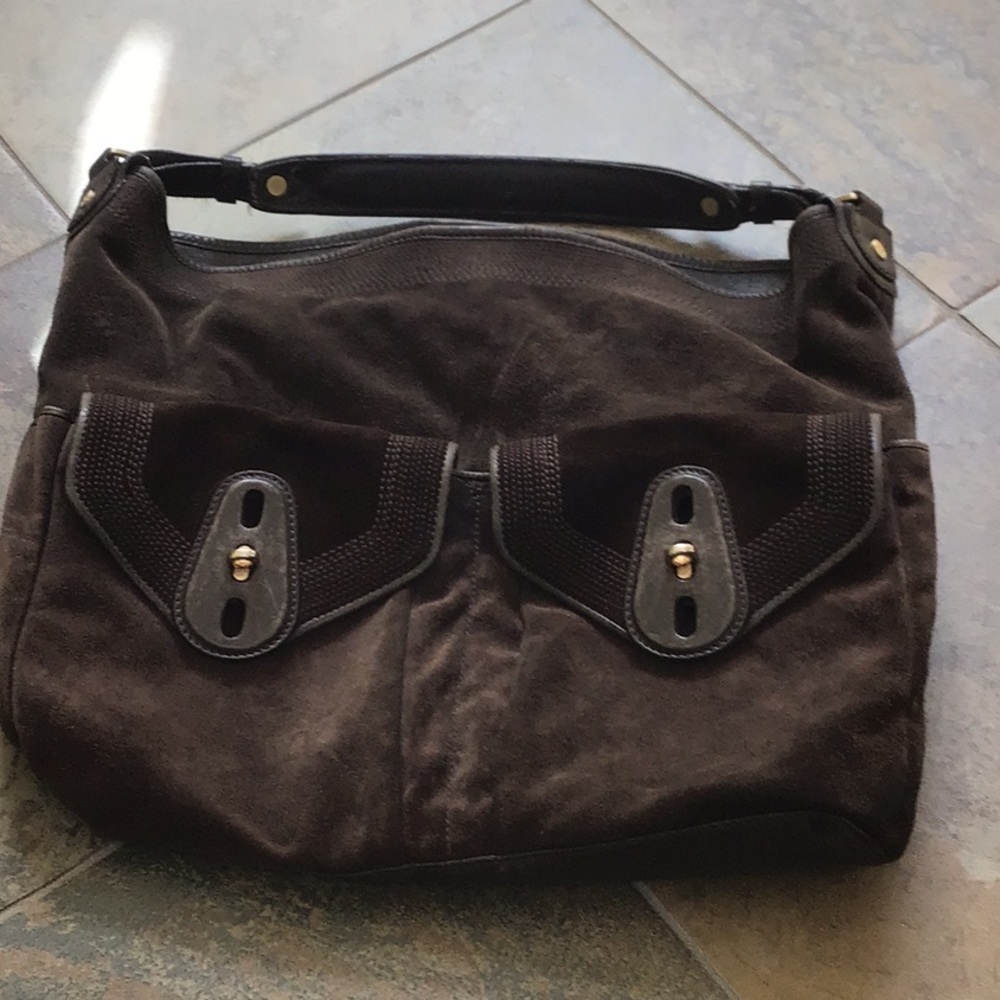 Cole Haan brown suede purse